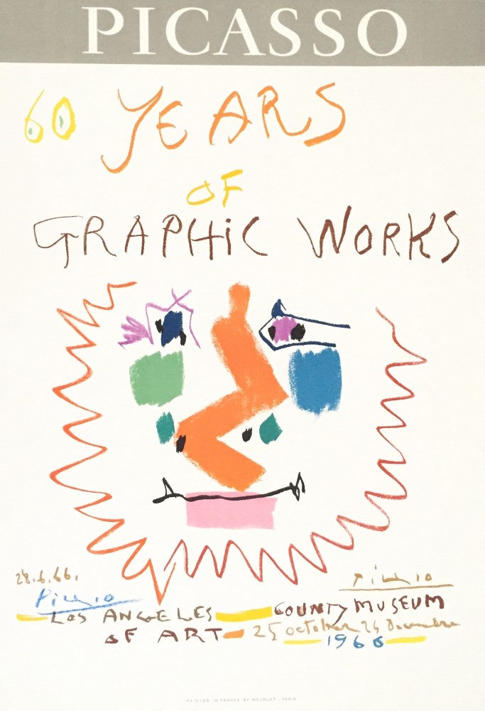 Lot #1264: PABLO PICASSO - Picasso: 60 Years of Graphic Works - Original color lithograph