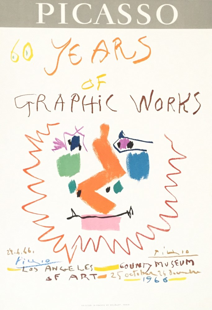 Lot #469: PABLO PICASSO - Picasso: 60 Years of Graphic Works - Original color lithograph
