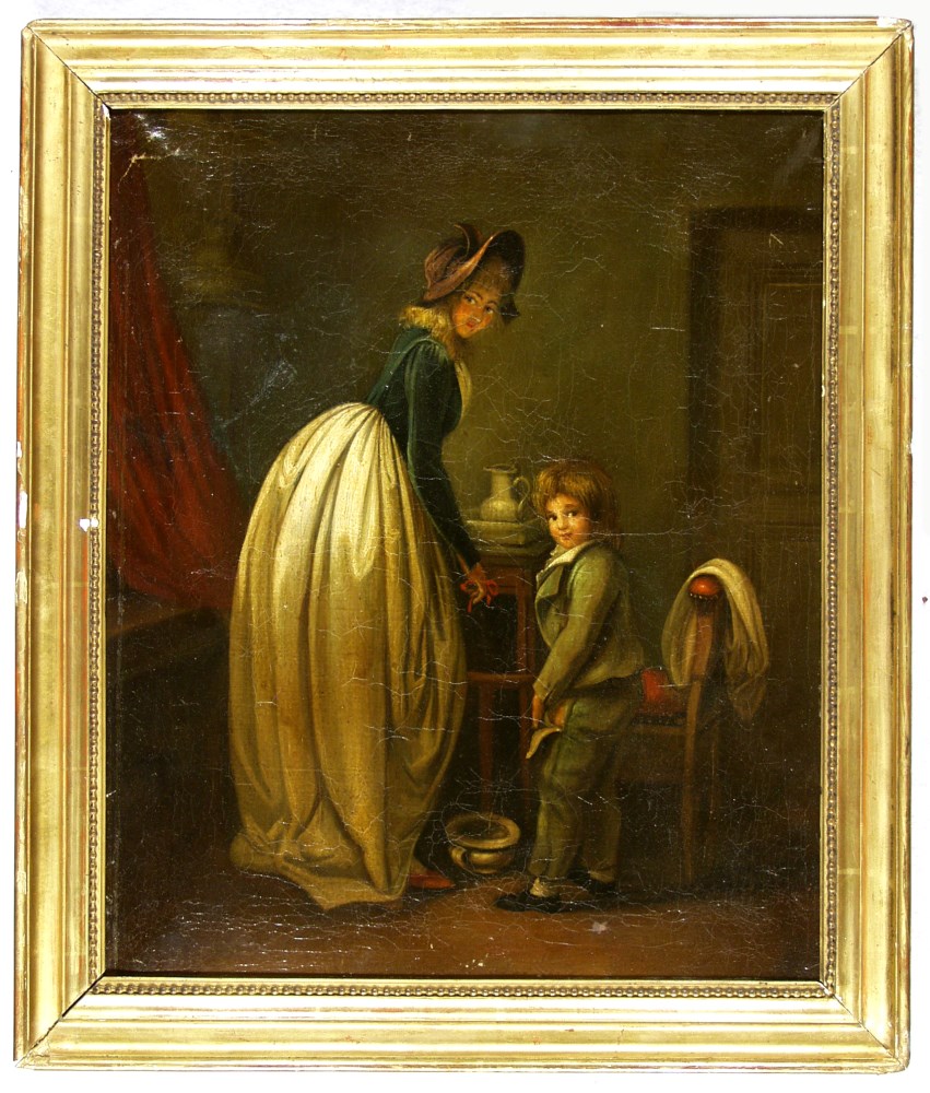 Lot #336: JEAN-BAPTISTE SIMÉON CHARDIN - Le pot de chambre - Oil on canvas