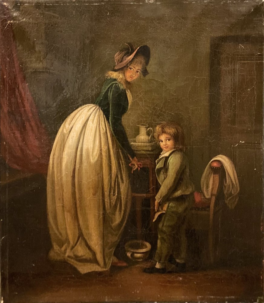 Lot #1566: JEAN-BAPTISTE SIMON CHARDIN - Le pot de chambre - Oil on canvas