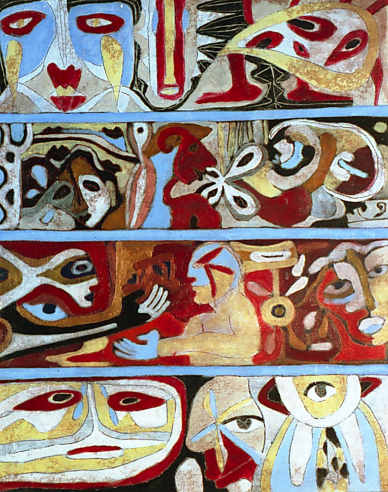 Lot #1161: KARIMA MUYAES - Mosaico IV - Oil on canvas