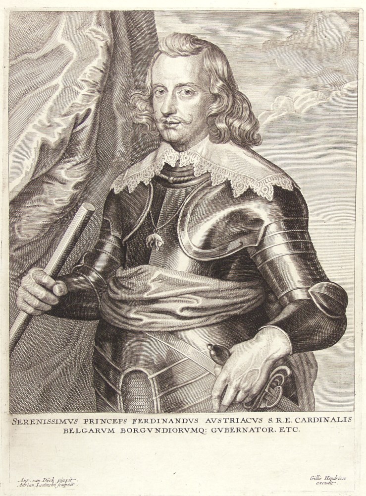 Lot #2906: ANTHONY VAN DYCK [d'aprs] - Serenissimus Princeps Ferdinandus - Etching