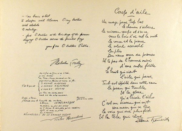 Lot #257: PABLO PICASSO - Grand Bal Travesti/Transmental (Programme) [Picasso *two original lithographs*, Larionov, Gontchrova, et al] [Portfolio/Book] - Original color lithograph and lithographs