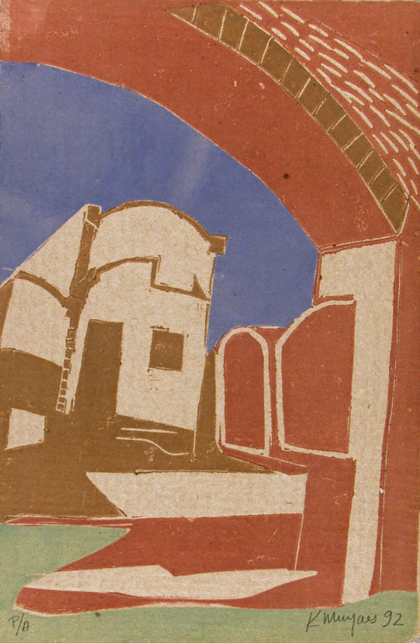 Lot #3: KARIMA MUYAES - Zacatecas - Color cutout monoprint