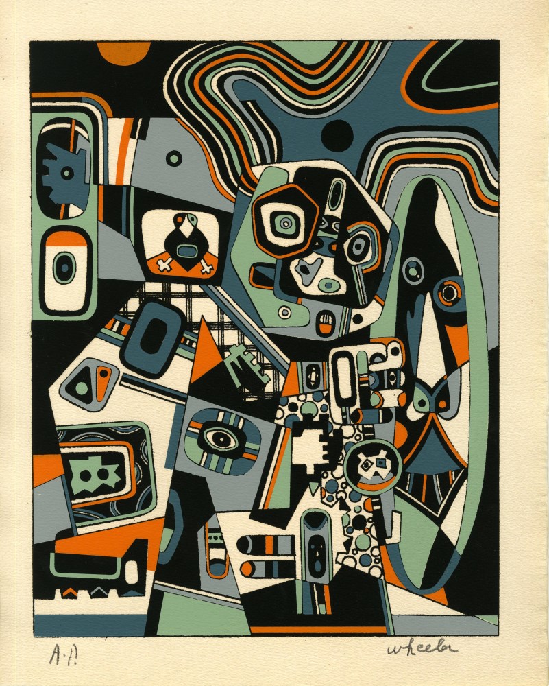Lot #674: STEVE WHEELER - Two Smiles - Original color silkscreen