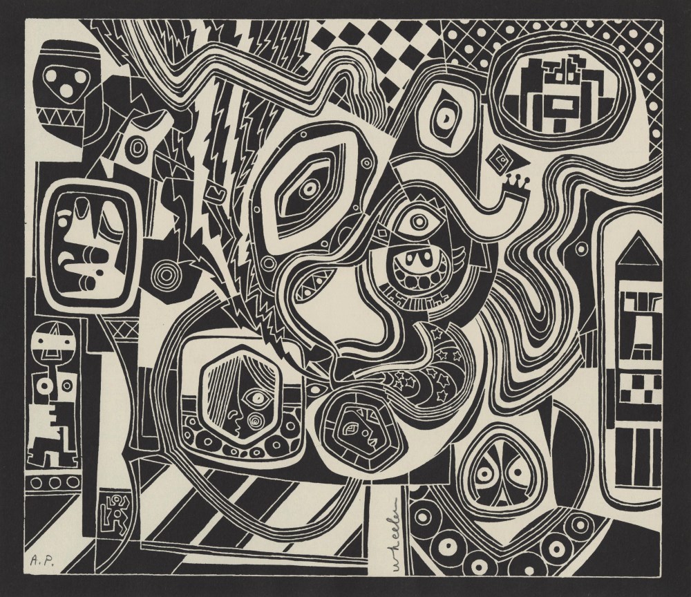 Lot #1257: STEVE WHEELER - Peg Taking a Drag - Original silkscreen
