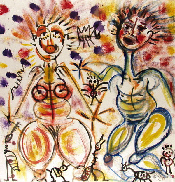 Lot #597: KARIMA MUYAES - Sueos Alucinantes - Oil on paper