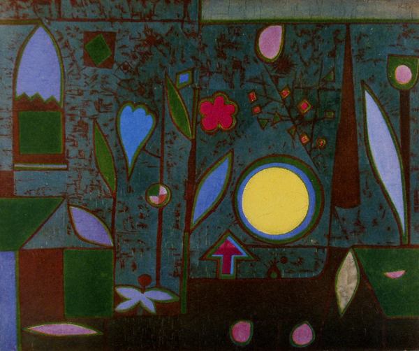 Lot #240: PAUL KLEE - Full Moon in the Garden ["Pleine Lune au Jardin"] - Original color collotype