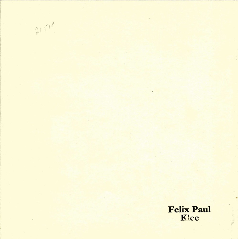 Lot #436: PAUL KLEE - Old-Time Note ["Accords Anciens"] - Original color collotype