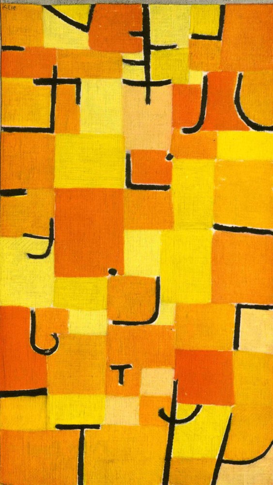 Lot #1348: PAUL KLEE - Signs in Yellow ["Signes en Jaune"] - Original color collotype
