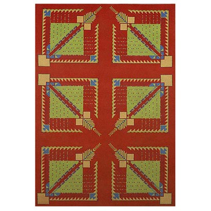 Lot #1473: FRANK LLOYD WRIGHT/TALIESIN ARCHITECTS - Vintage Frank Lloyd Wright/Taliesin Architects Designed Rug/Carpet from the Arizona Biltmore Hotel #02 - Original vintage textile