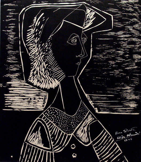 Lot #2762: FELIPE ORLANDO - Portrait - Original lithograph