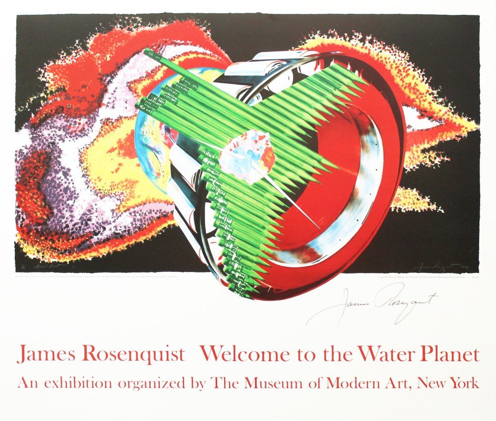Lot #2233: JAMES ROSENQUIST - Welcome to the Water Planet: Space Dust - Original color offset lithograph