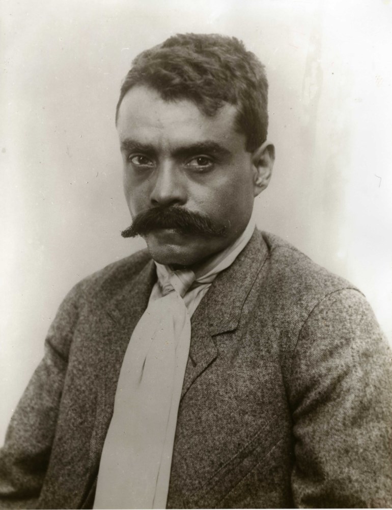 Lot #187: AGUSTIN VICTOR CASASOLA - Emiliano Zapata, Retrato Rostro - Gelatin silver print