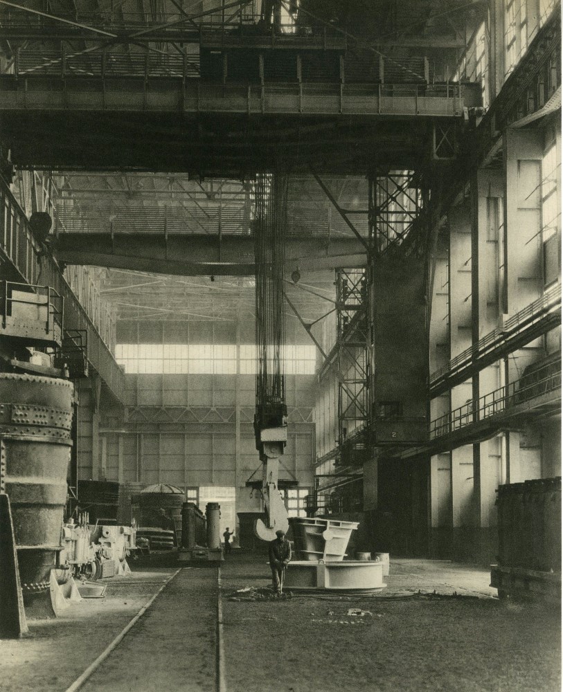 Lot #229: CHARLES SHEELER - Ford Plant, River Rouge, Ladle Hook, Open Hearth Building - Original vintage photogravure