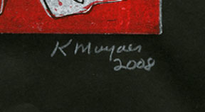 Lot #1195: KARIMA MUYAES - Navajo - Color linocut