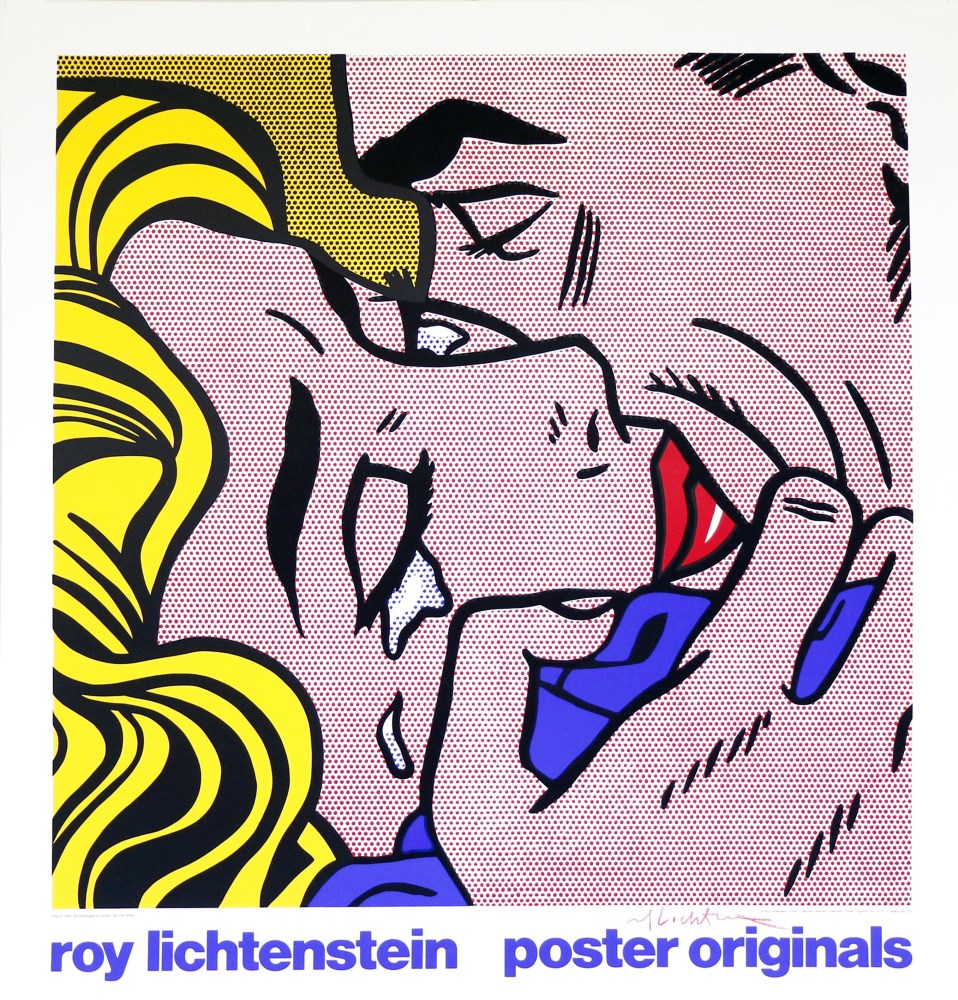 Lot #2364: ROY LICHTENSTEIN - Kiss (V) - Original color silkscreen