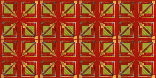 Lot #717: FRANK LLOYD WRIGHT/TALIESIN ARCHITECTS - Vintage Frank Lloyd Wright/Taliesin Architects Designed Rug/Carpet from the Arizona Biltmore Hotel #08 - Original vintage textile