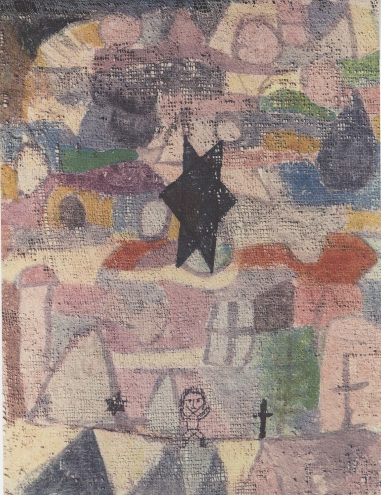 Lot #3190: PAUL KLEE - Under the Black Star ["Sous une etoile noire"] - Original color collotype