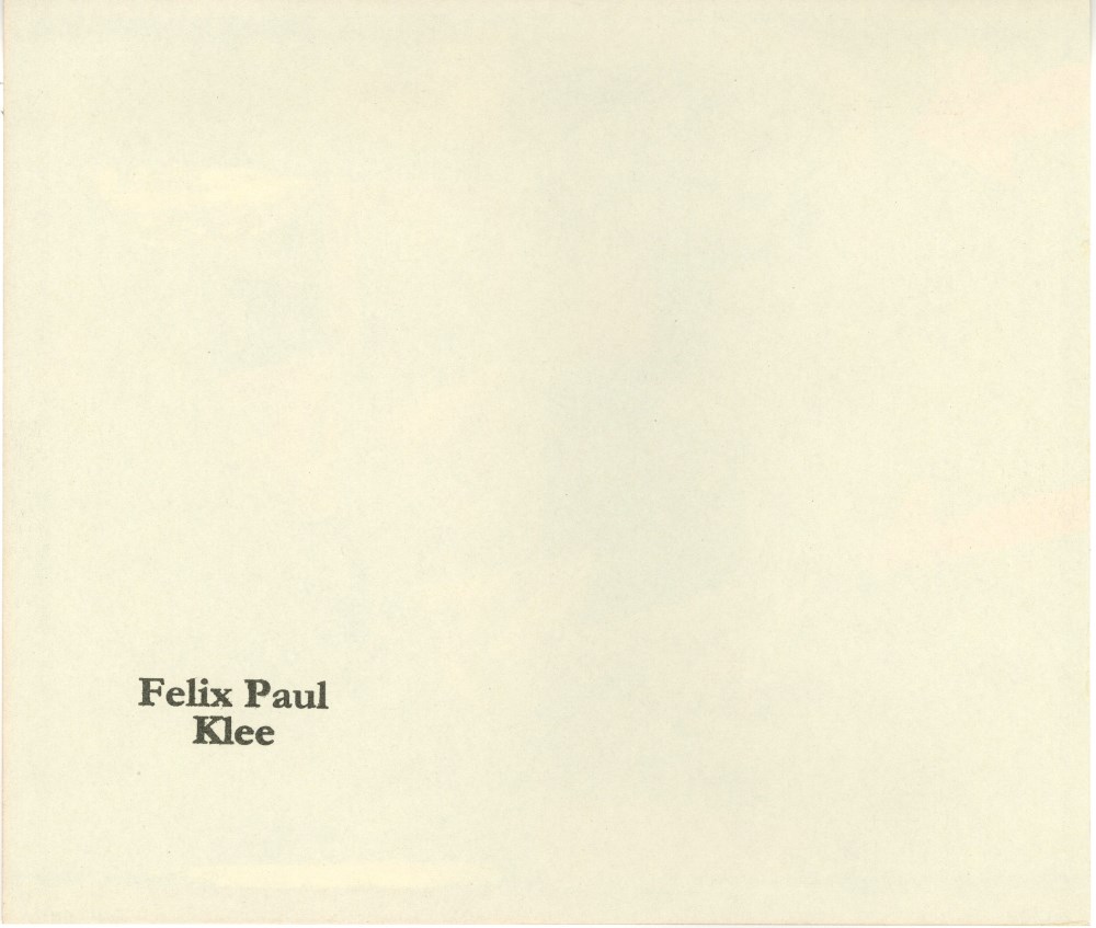 Lot #2111: PAUL KLEE - Fire-Wind ["Feuerwind"] - Original color collotype
