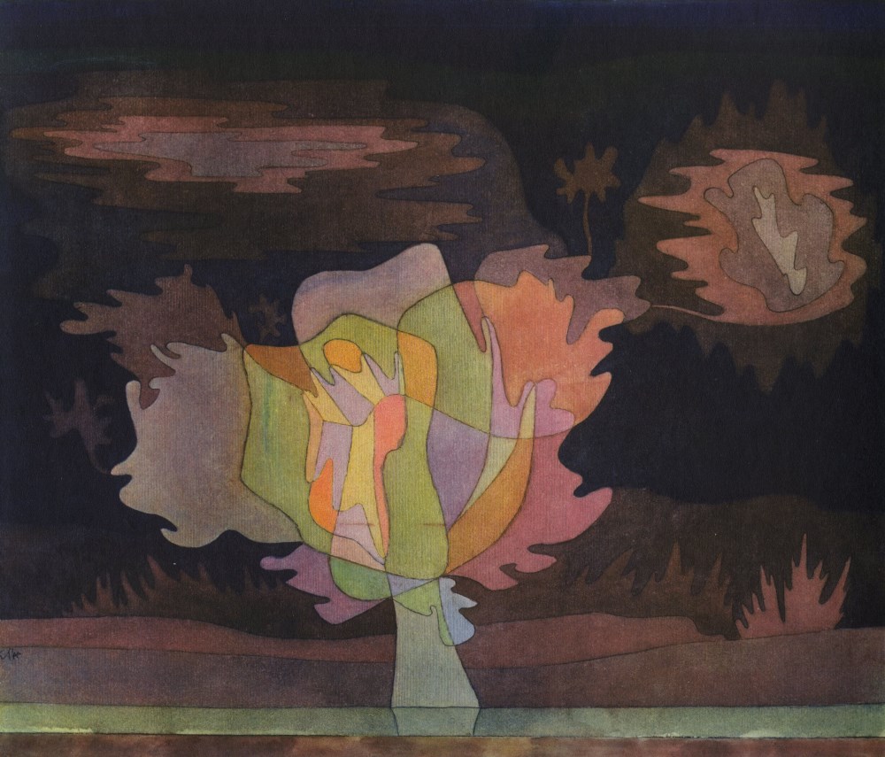 Lot #48: PAUL KLEE - Before the Snows ["Vor dem Schnee"] - Original color collotype