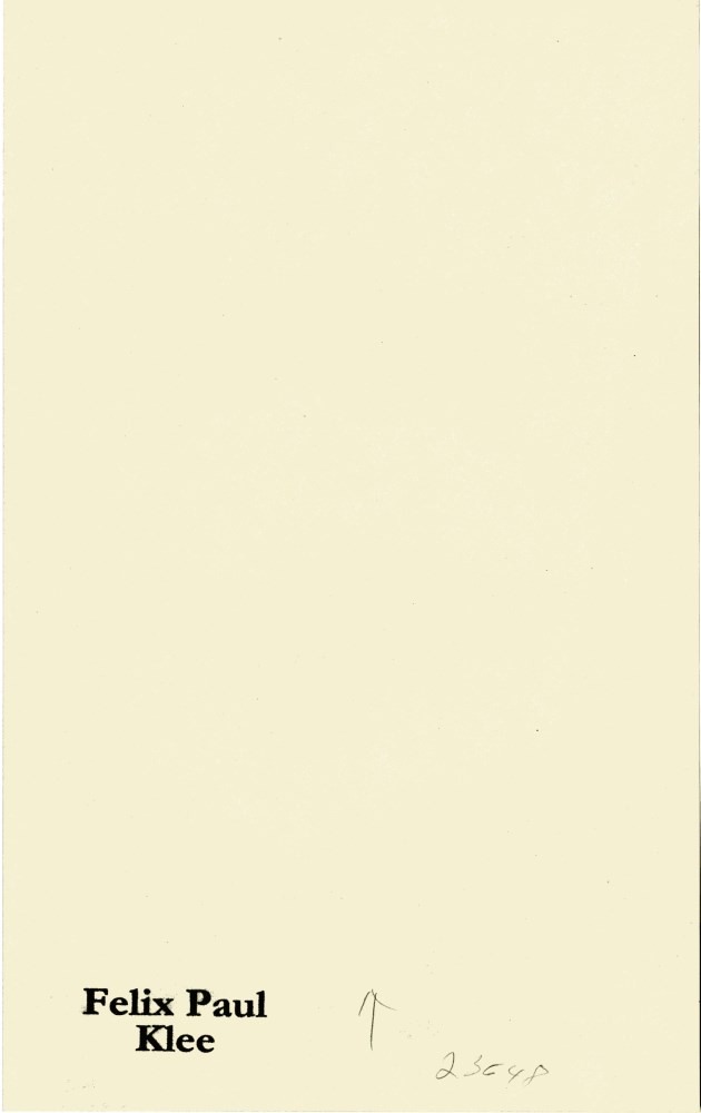 Lot #1796: PAUL KLEE - Blossom into Fruit ["Fruchtende Blute"] - Original color collotype