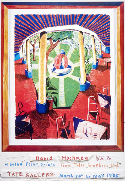 Lot #2227: DAVID HOCKNEY - Views of Hotel Well III - Color offset lithograph