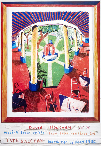 Lot #3223: DAVID HOCKNEY - Views of Hotel Well III - Color offset lithograph