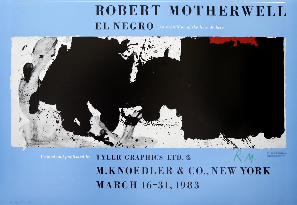 Lot #1792: ROBERT MOTHERWELL - Black with No Way Out - Original color photolithograph