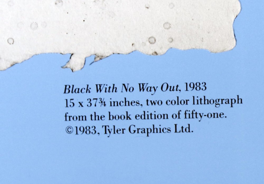 Lot #1792: ROBERT MOTHERWELL - Black with No Way Out - Original color photolithograph