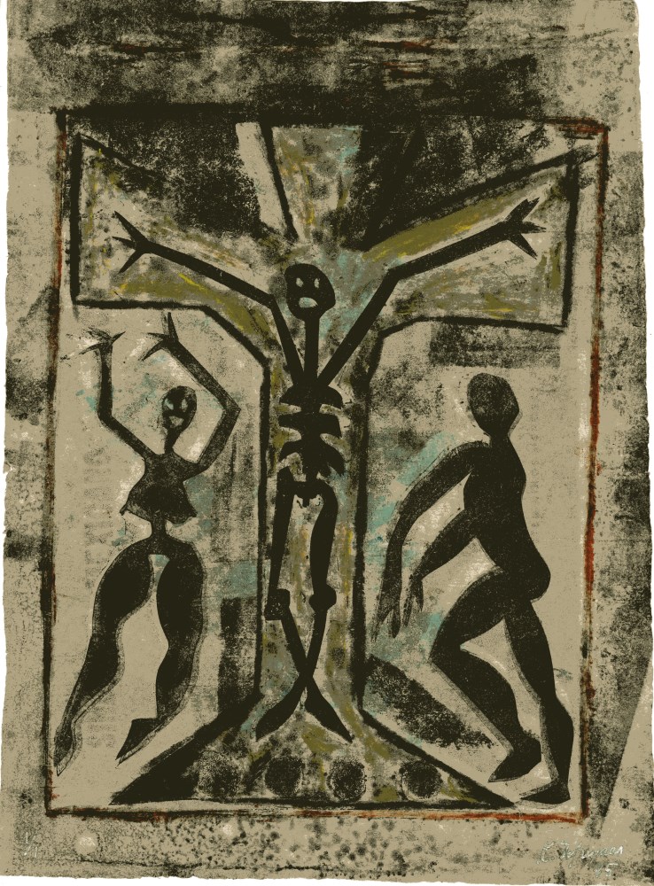 Lot #1234: KARIMA MUYAES - Oracion Caribe - Color stencil monoprint