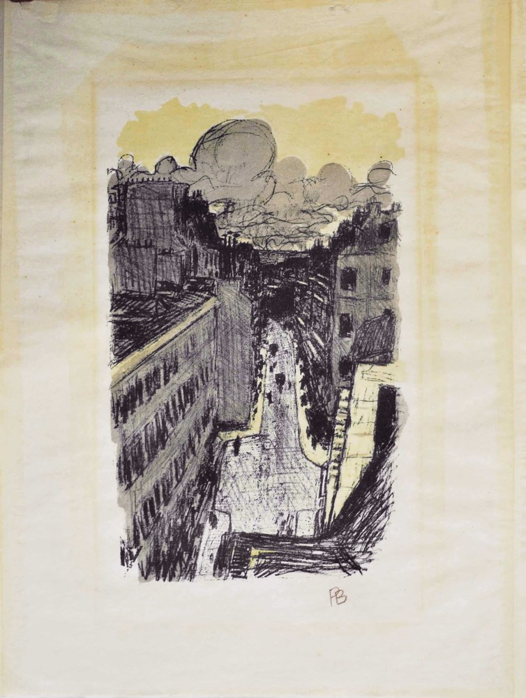 Lot #1323: PIERRE BONNARD - Rue vue d'en haut - Original color lithograph