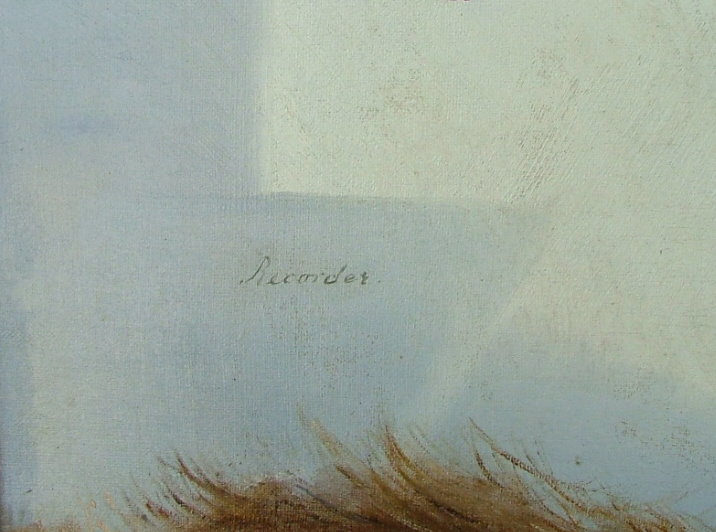Lot #635: ALFONSO GRAY/GREY - The Racehorse 'Recorder' - Oil on canvas