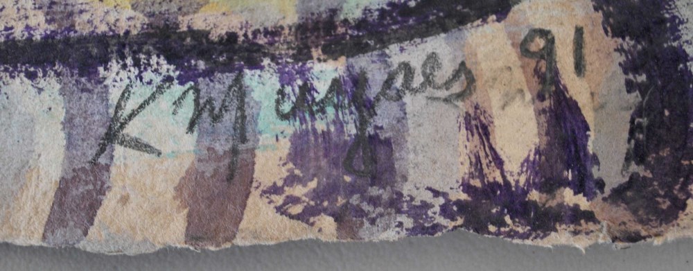 Lot #344: KARIMA MUYAES - Matrix - Pen and ink with colored inks and watercolor, drawing on paper