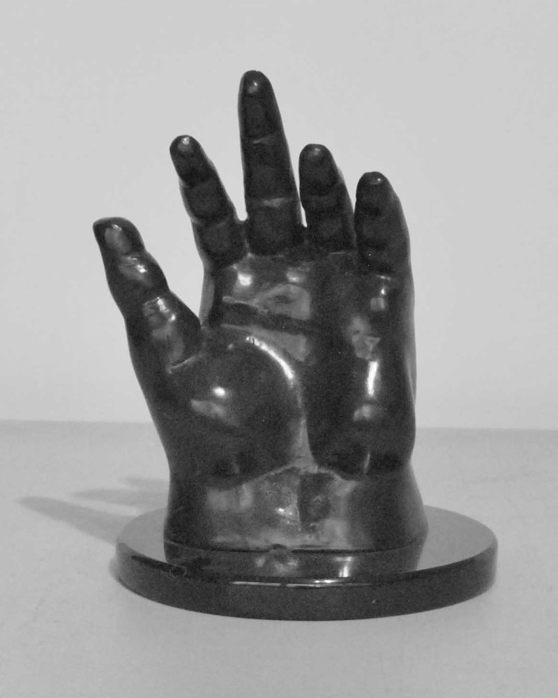 Lot #1936: FERNANDO BOTERO [imputee] - La Mano I - Bronze sculpture with dark brown patina