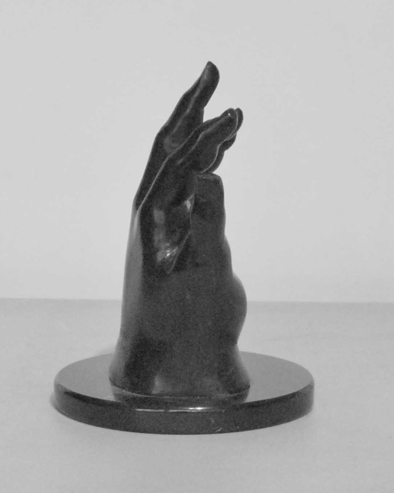 Lot #1936: FERNANDO BOTERO [imputee] - La Mano I - Bronze sculpture with dark brown patina