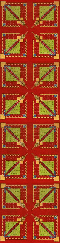 Lot #1474: FRANK LLOYD WRIGHT/TALIESIN ARCHITECTS - Vintage Frank Lloyd Wright/Taliesin Architects Designed Rug/Carpet from the Arizona Biltmore Hotel #04 - Original vintage textile