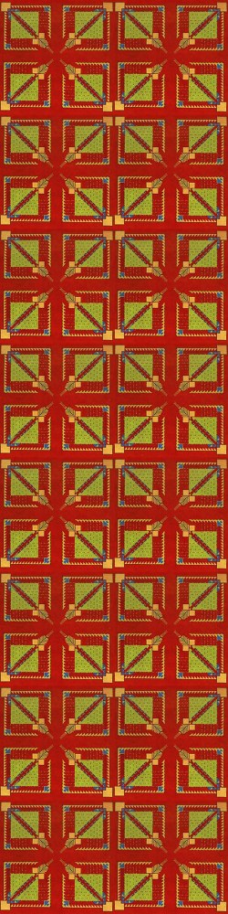 Lot #718: FRANK LLOYD WRIGHT/TALIESIN ARCHITECTS - Vintage Frank Lloyd Wright/Taliesin Architects Designed Rug/Carpet from the Arizona Biltmore Hotel #11 - Original vintage textile