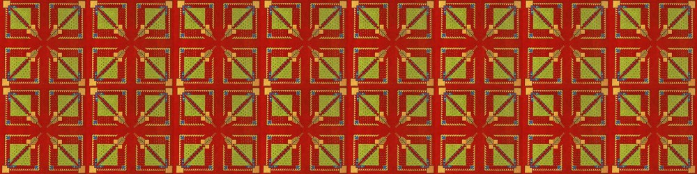 Lot #718: FRANK LLOYD WRIGHT/TALIESIN ARCHITECTS - Vintage Frank Lloyd Wright/Taliesin Architects Designed Rug/Carpet from the Arizona Biltmore Hotel #11 - Original vintage textile