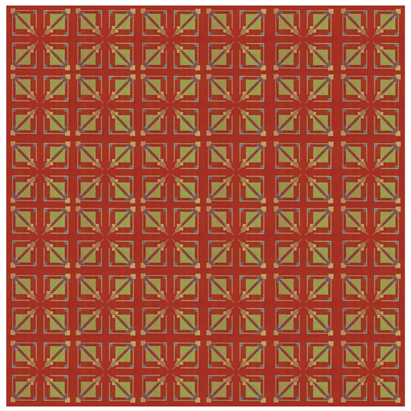 Lot #1482: FRANK LLOYD WRIGHT/TALIESIN ARCHITECTS - Vintage Frank Lloyd Wright/Taliesin Architects Designed Rug/Carpet from the Arizona Biltmore Hotel #17 - Original vintage textile