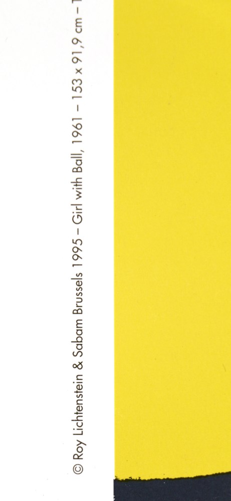 Lot #1013: ROY LICHTENSTEIN - Girl with Ball - Color silkscreen