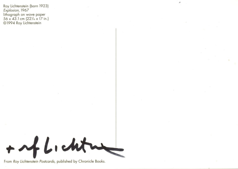 Lot #2083: ROY LICHTENSTEIN - Explosion - Color offset lithograph