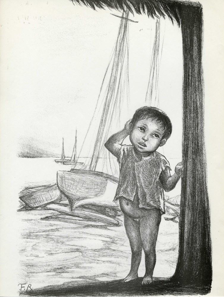 Lot #2607: FANNY RABEL - Nio de la Costa - Original lithograph