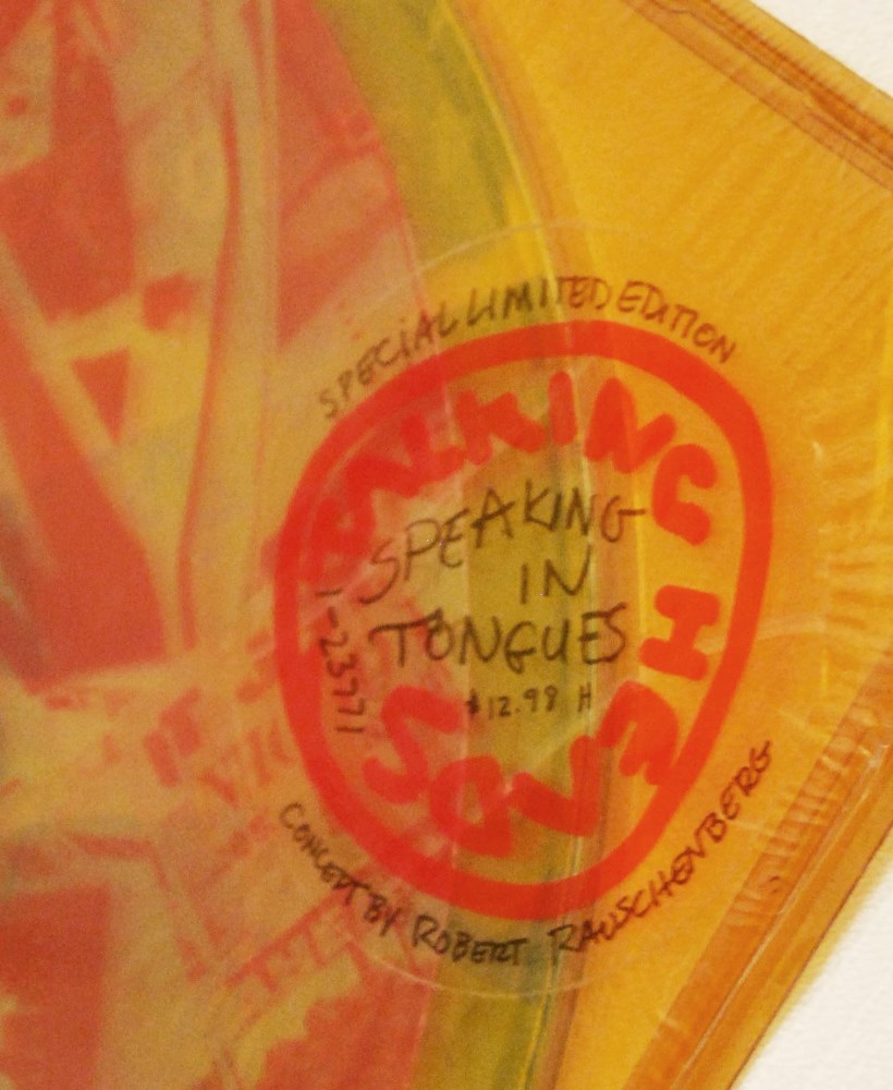 Lot #582: ROBERT RAUSCHENBERG - Speaking in Tongues - Vinyl record in plastic case