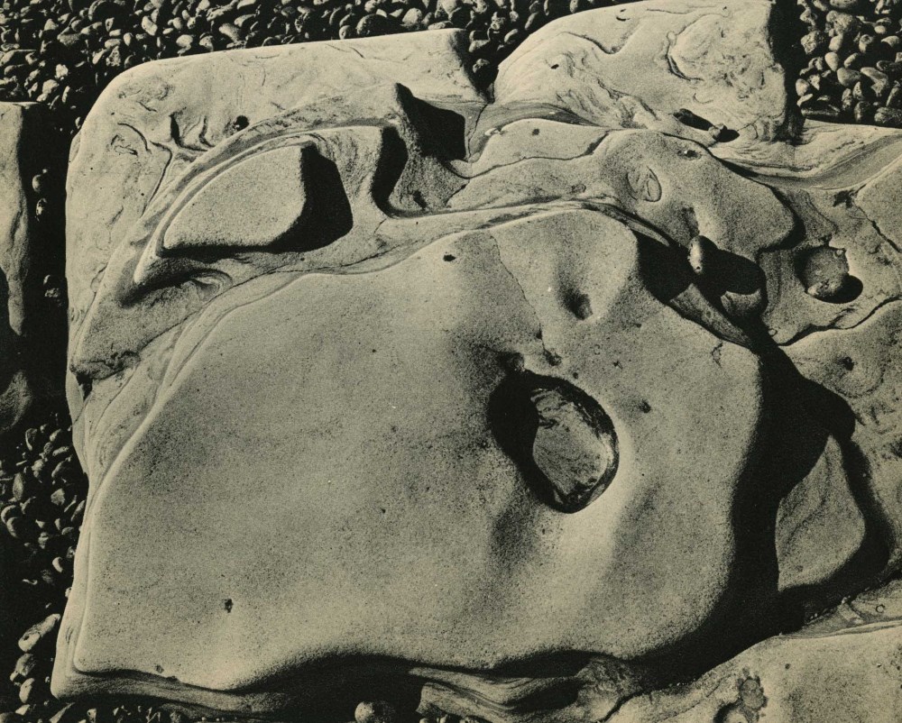 Lot #2841: EDWARD WESTON - Rock Erosion, Point Lobos - Original vintage photogravure