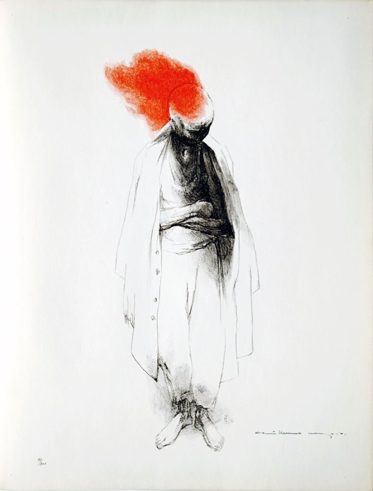 Lot #2949: GUILLERMO MEZA - Solamente por el Tiempo Loco - Color lithograph