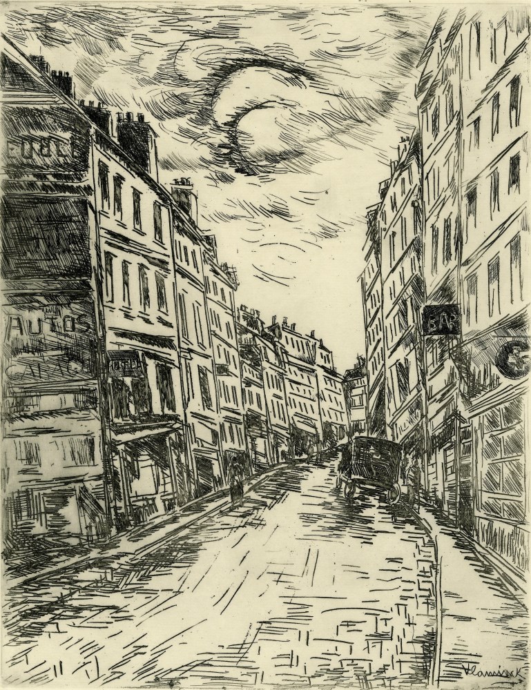 Lot #2862: MAURICE DE VLAMINCK - Rue de la Glaciere - Original etching