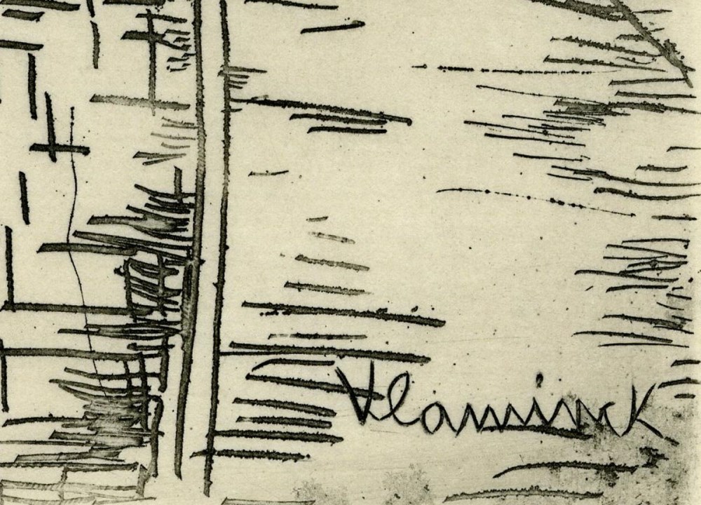Lot #2862: MAURICE DE VLAMINCK - Rue de la Glaciere - Original etching