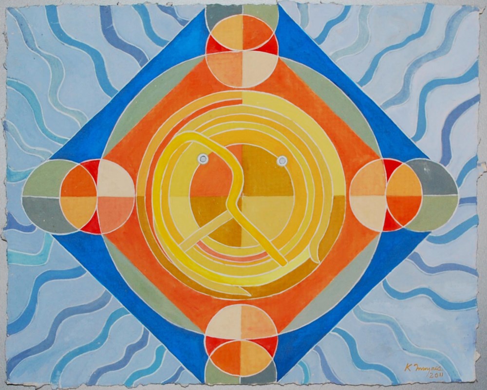 Lot #175: KARIMA MUYAES - Energy Mandala - Gouache on paper