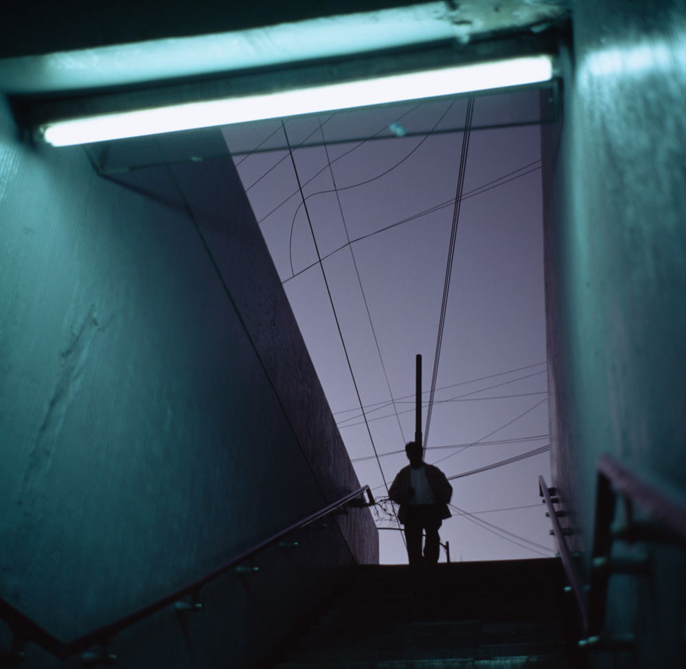 Lot #2465: PABLO AGUINACO LLANO - Salida del Metro - Color analogue photograph